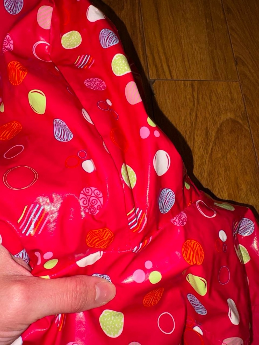 Vintage Y2K Justice Rain Jacket with polka dots - Picture 8 of 8